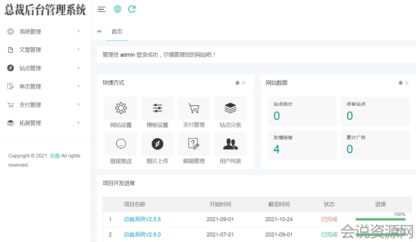 2022 最新 总裁导航系统源码